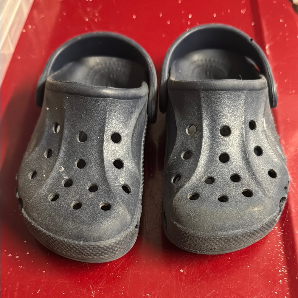 CROCS Blue Sandals with Perforated Design and Rotating Heel Strap